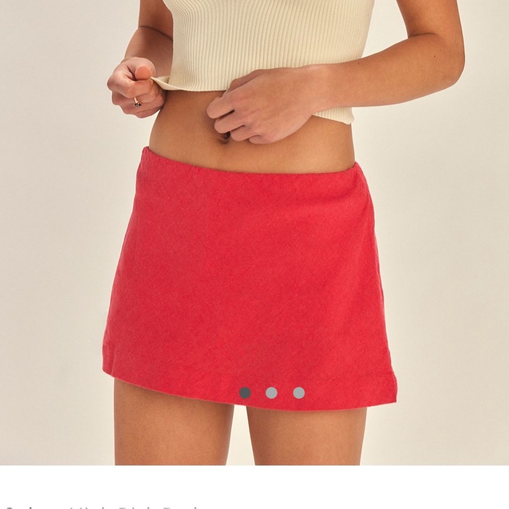 Free People My Little Micro Mini Cotton Linen Skort